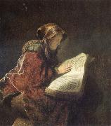 Rembrandt van rijn The Prophetess Anna Germany oil painting artist